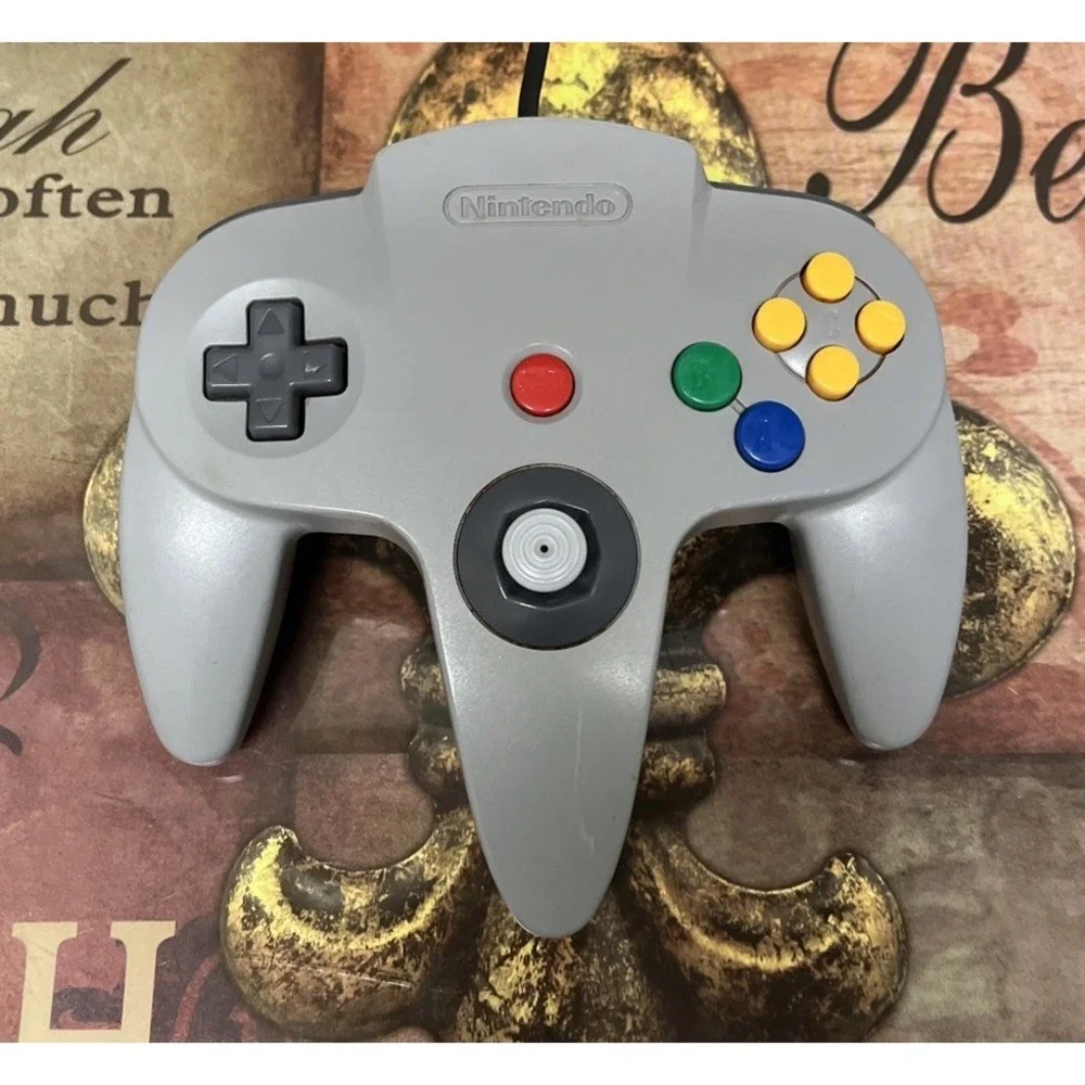 Nintendo 64 N64 Solid Grey OEM Controller Authentic Tested Working